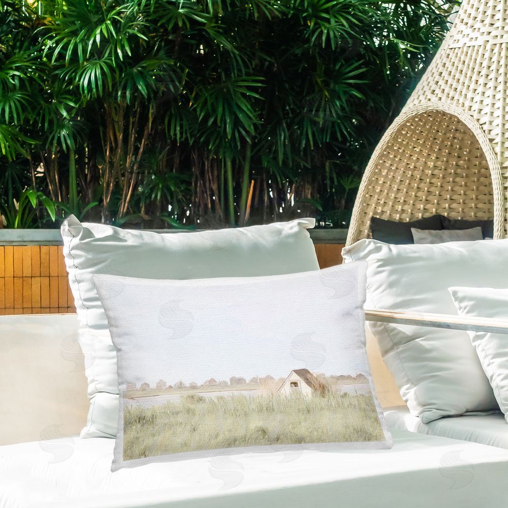 Graffitee Studios Swaying Grass By Cottage Outdoor Quick-Dry Polyester Printed Throw Pillow in Back Yard