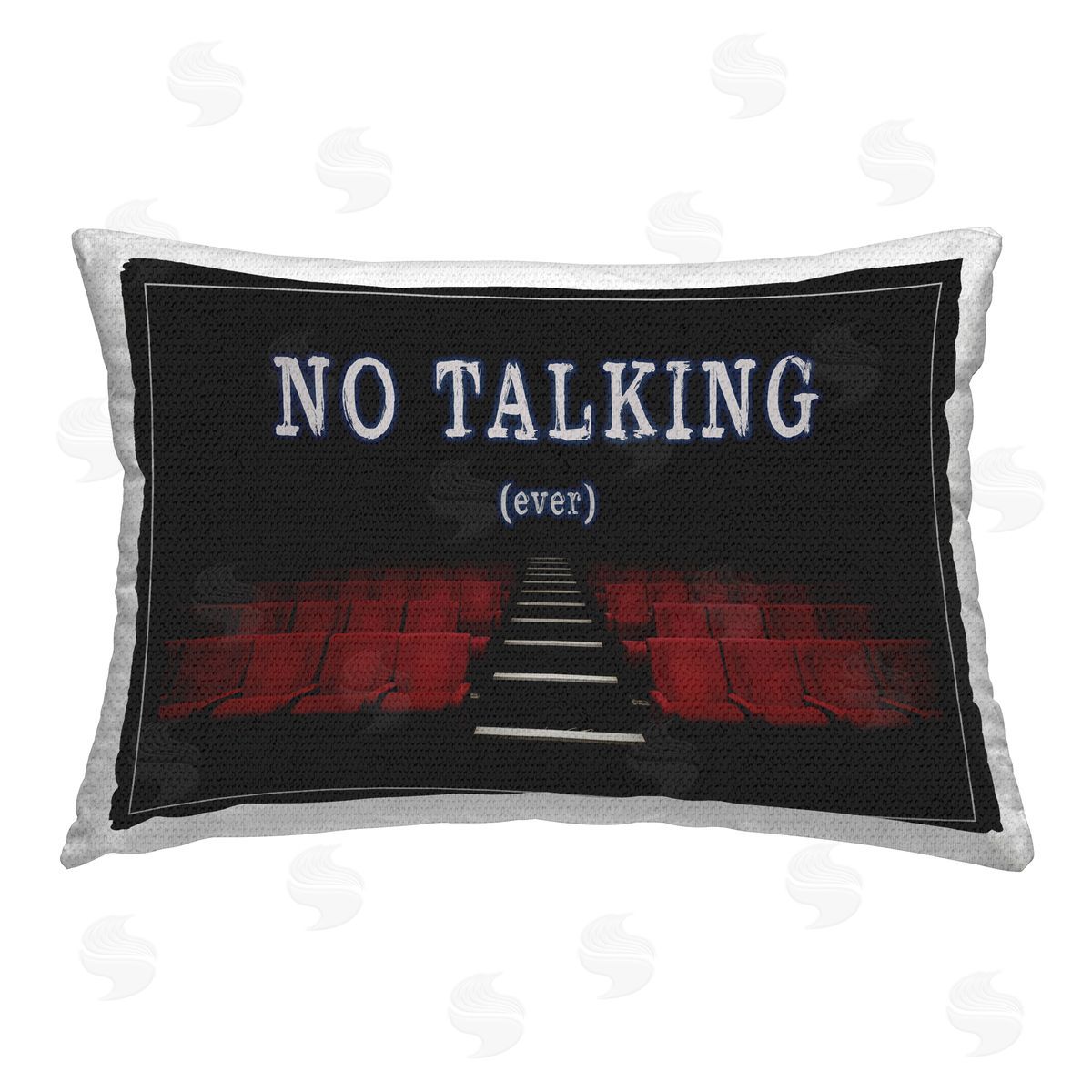 Graffitee Studios No Talking Move Theater Outdoor Quick-Dry Polyester Printed Throw Pillow