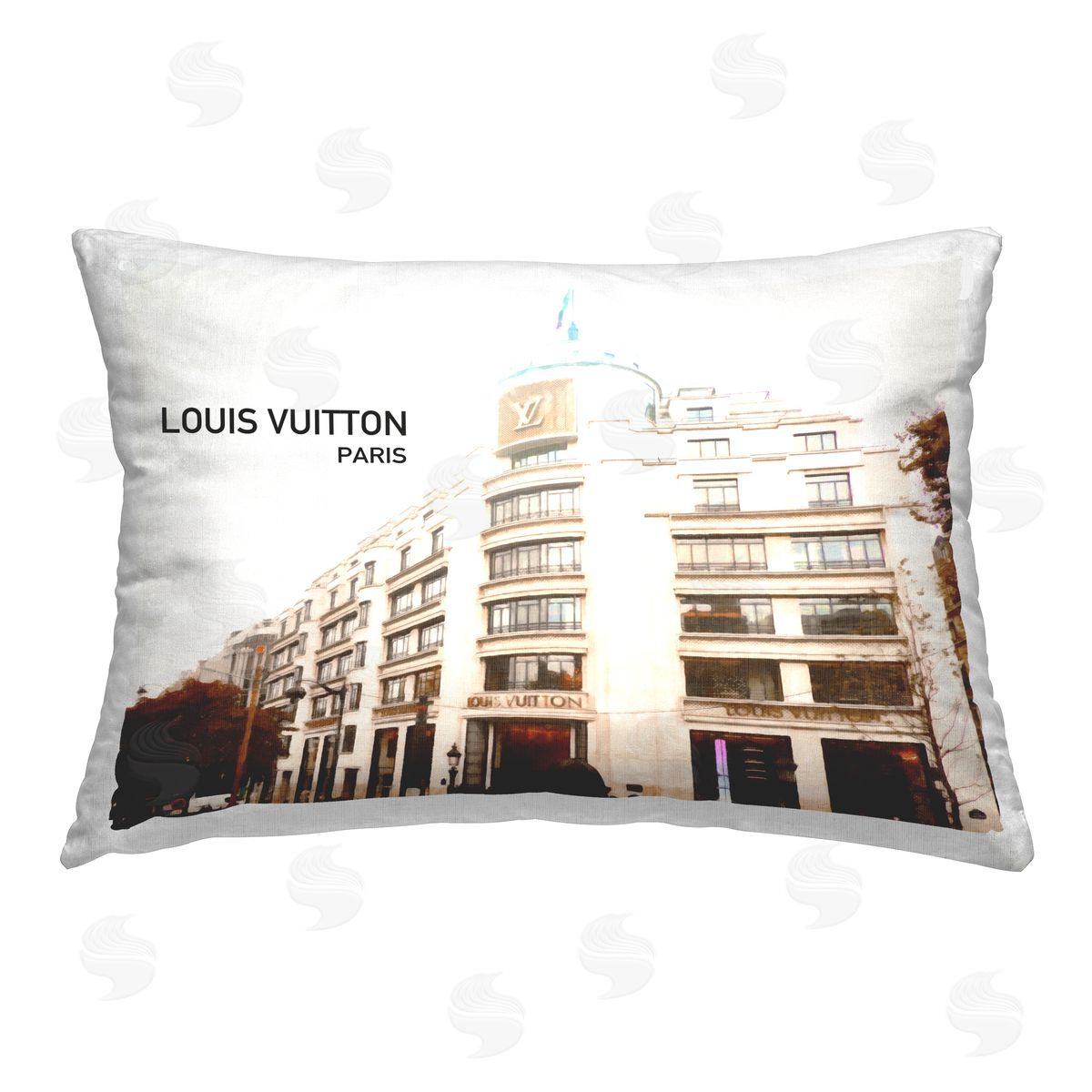 Graffitee Studios Designer Brand Building Printed Plush Polyester Throw Pillow