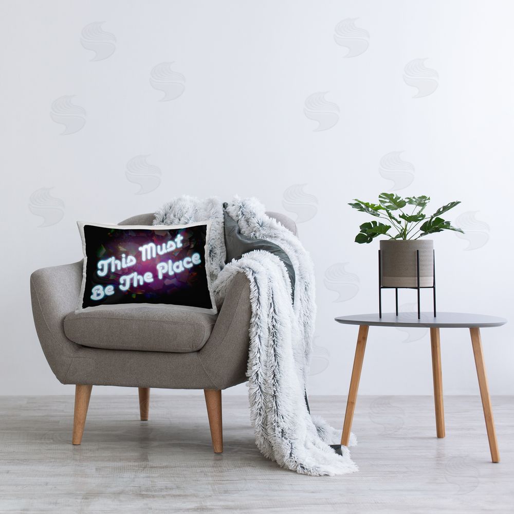Graffitee Studios This Must Be The Place Printed Plush Polyester Throw Pillow On Chair
