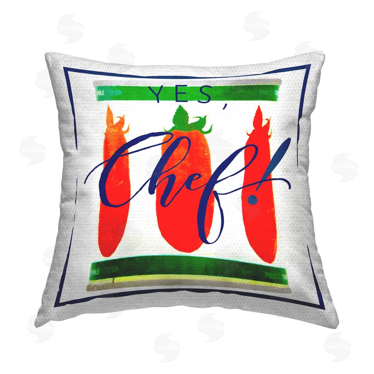 Graffitee Studios Yes Chef Canned Goods Outdoor Quick-Dry Polyester Printed Throw Pillow