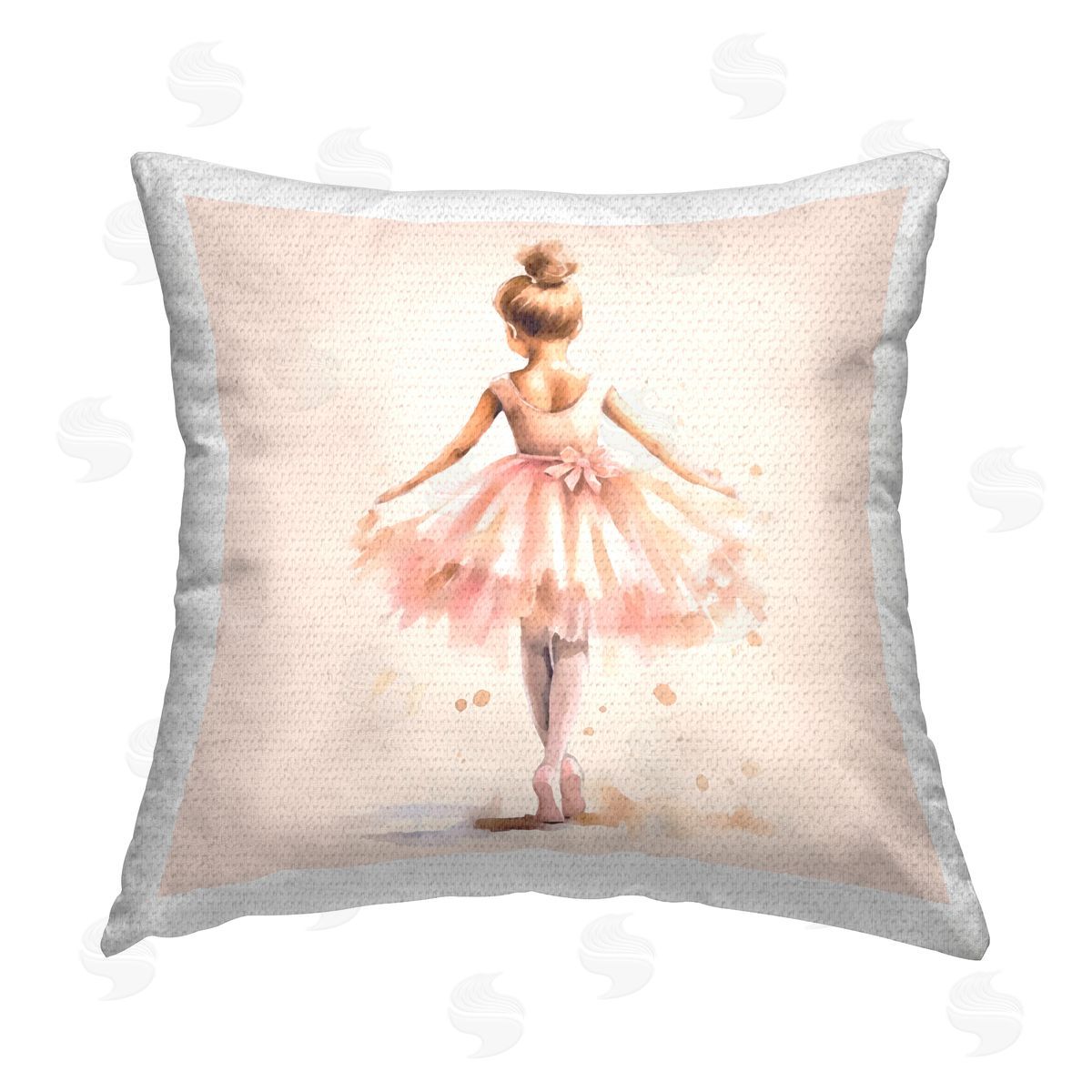 Andrea Haase Stepping Ballerina in Tutu Outdoor Quick-Dry Polyester Printed Throw Pillow