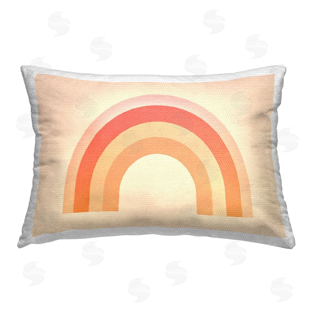 Andrea Haase Boho Rainbow with Gradient Outdoor Quick-Dry Polyester Printed Throw Pillow