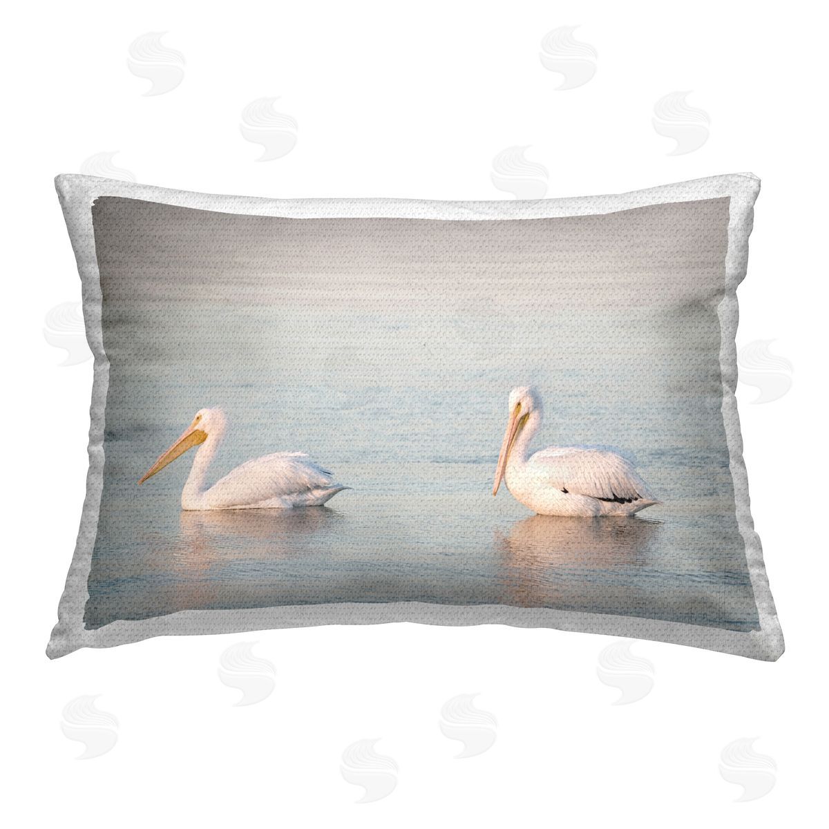 Danita Delimont Pelicans on Calm Waters Outdoor Quick-Dry Polyester Printed Throw Pillow