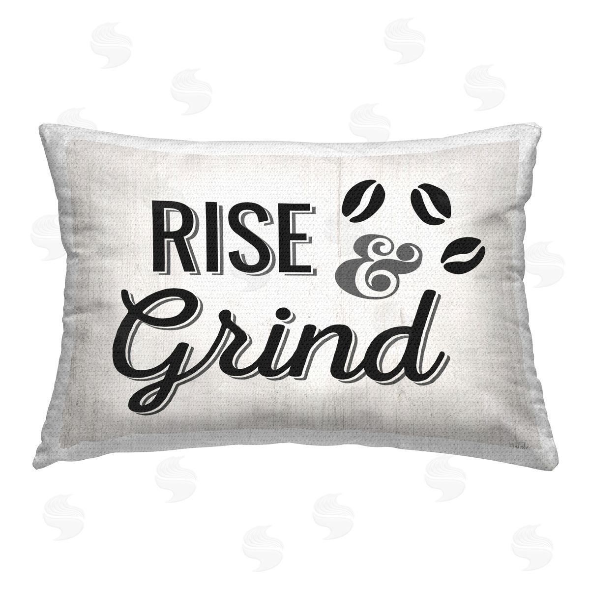 Natalie Carpentieri Rise & Grind Coffee Beans Outdoor Quick-Dry Polyester Printed Throw Pillow