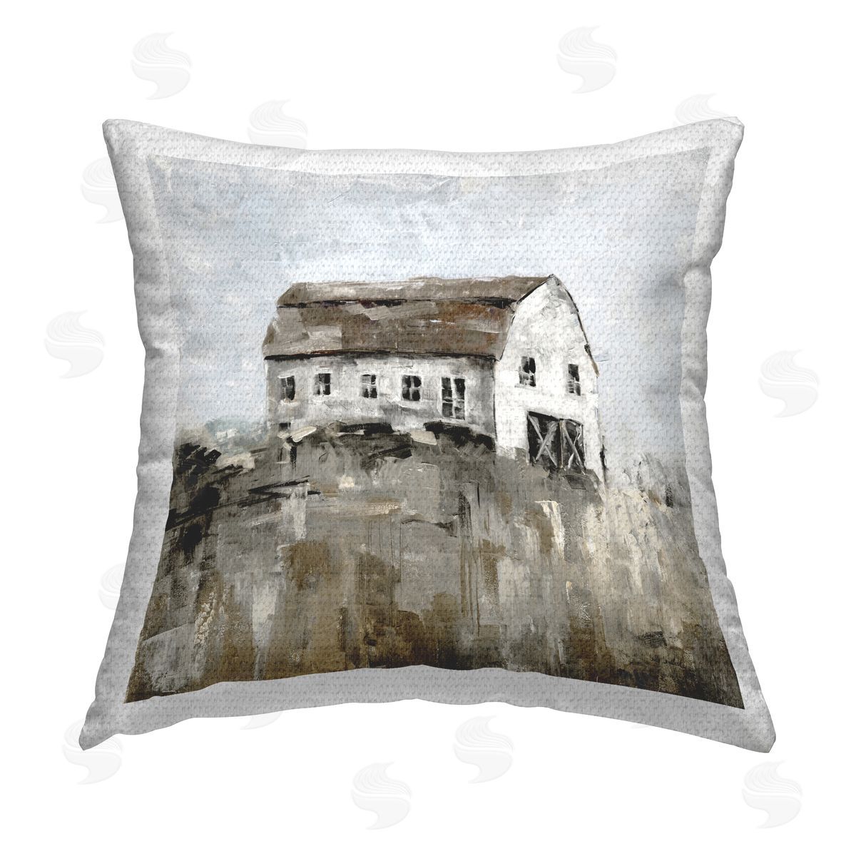 Sally Swatland Rustic Muted Farmhouse Outdoor Quick-Dry Polyester Printed Throw Pillow