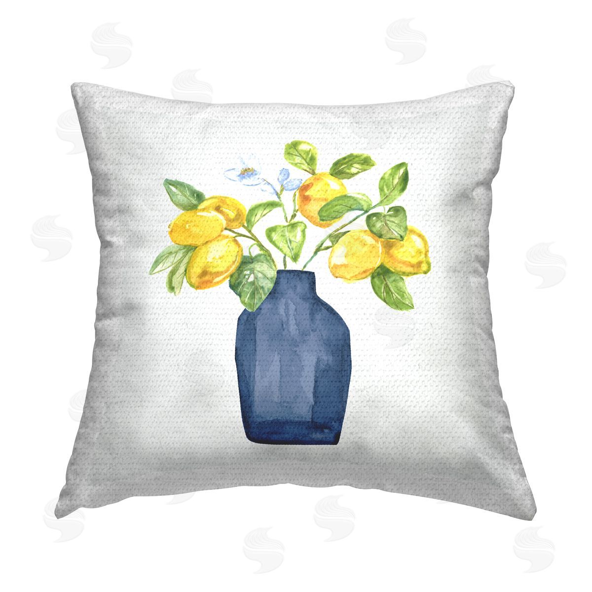 Nan Lemon Tree Planter Outdoor Quick-Dry Polyester Printed Throw Pillow