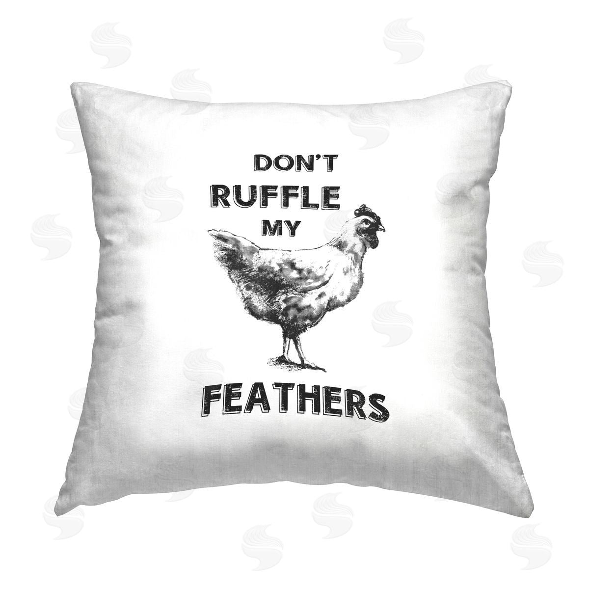 Conrad Knutsen Sassy Rooster Ruffled Feathers Printed Plush Polyester Throw Pillow