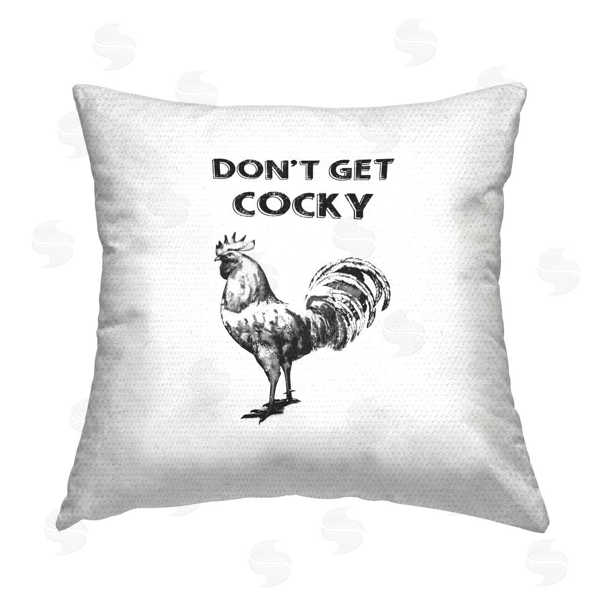 Conrad Knutsen Sassy Don't Get Cocky Outdoor Quick-Dry Polyester Printed Throw Pillow