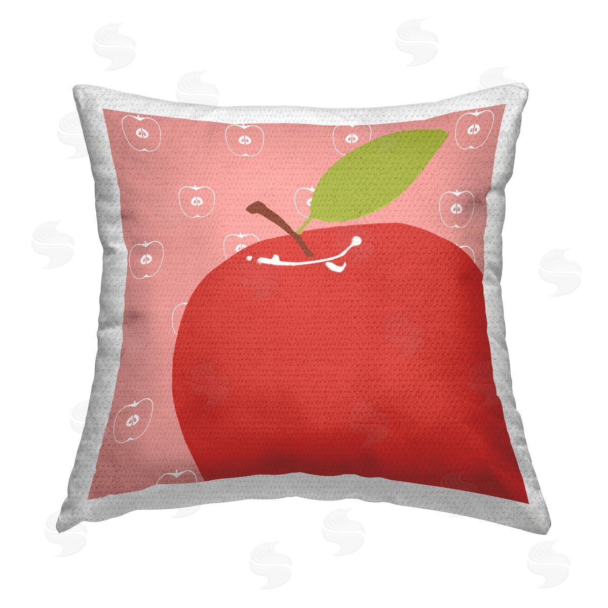 Daniela Santiago Bright Apple Fruit Outdoor Quick-Dry Polyester Printed Throw Pillow