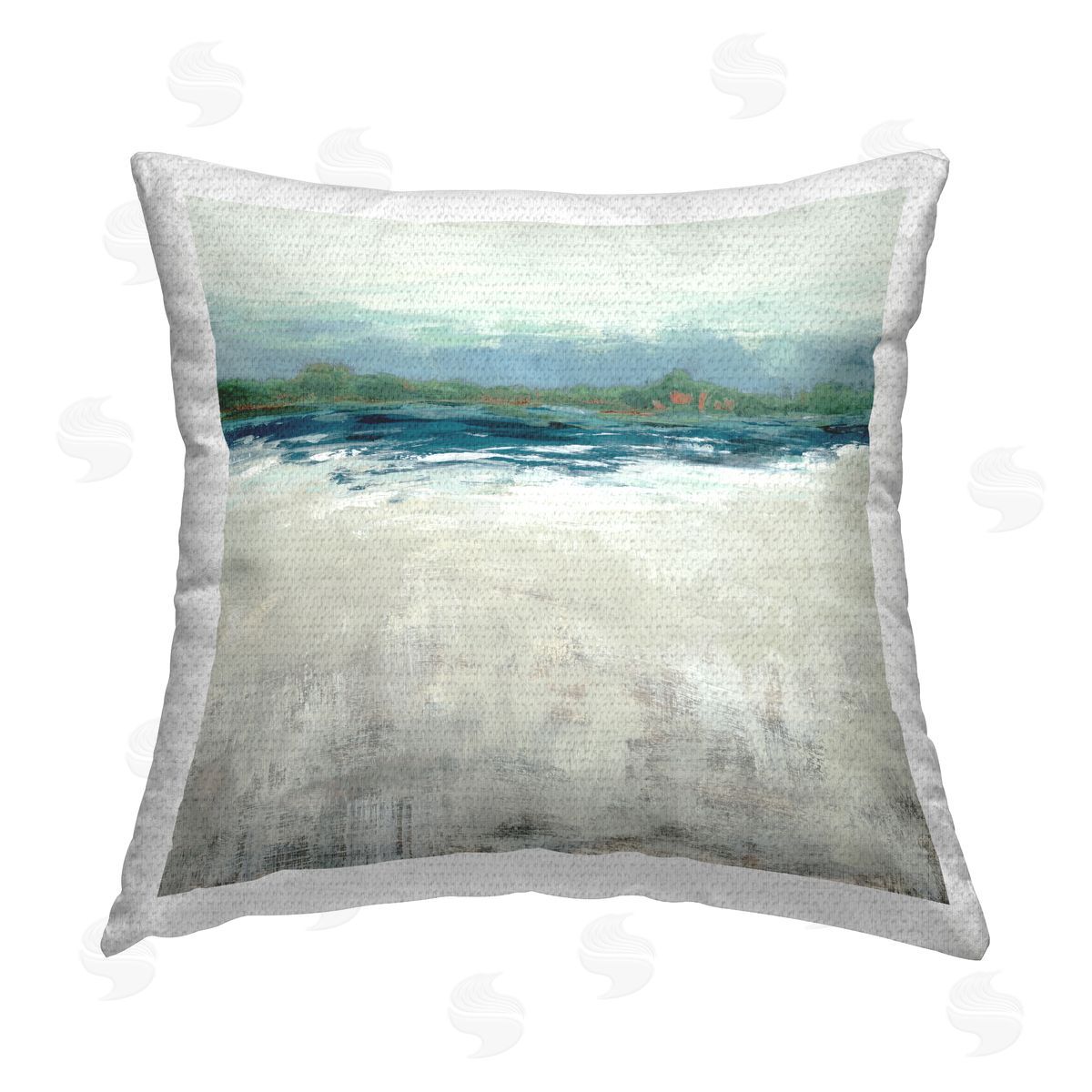 Jacob Q Abstract Gradient Seascape Outdoor Quick-Dry Polyester Printed Throw Pillow
