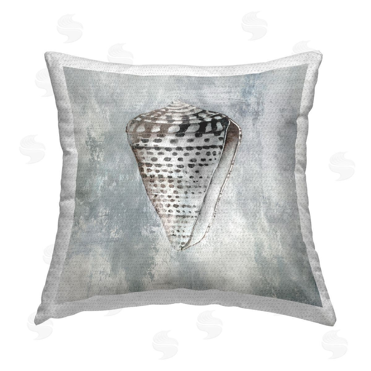 Eli Jones Organic Cowrie Shell Outdoor Quick-Dry Polyester Printed Throw Pillow