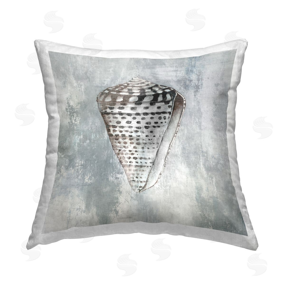 Eli Jones Organic Cowrie Shell Printed Plush Polyester Throw Pillow