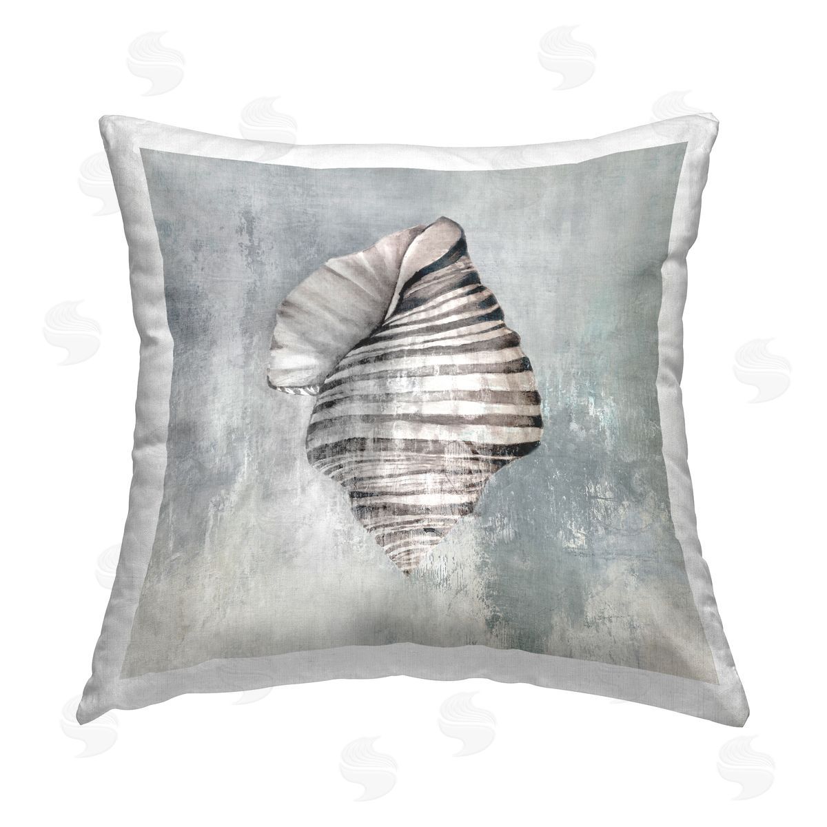 Eli Jones Organic Twisted Seashell Printed Plush Polyester Throw Pillow