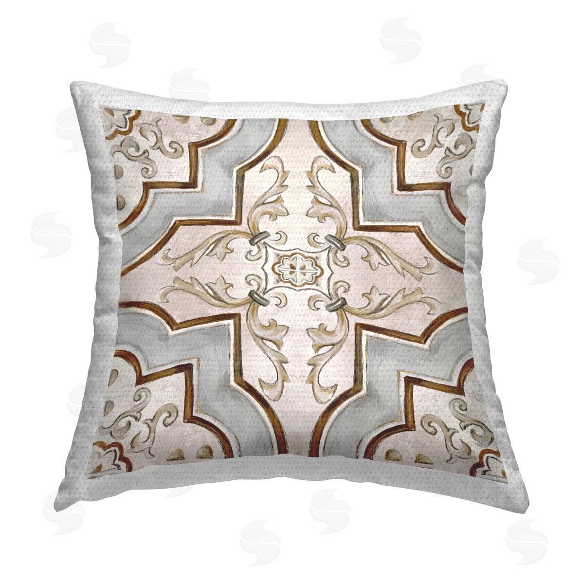 Eli Jones Classic Symmetrical Tile Outdoor Quick-Dry Polyester Printed Throw Pillow
