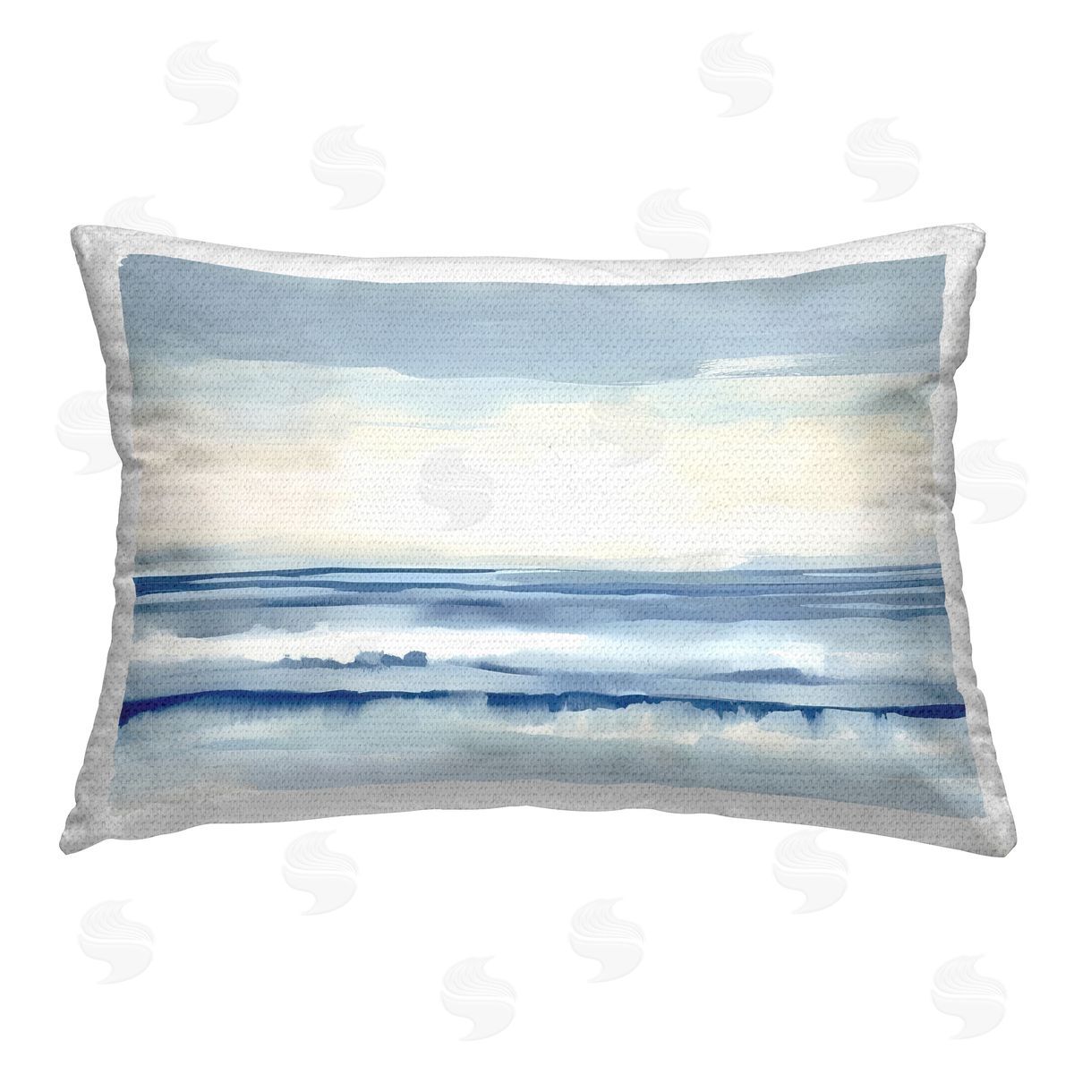 Irena Orlov Abstract Layered Beach Waves Outdoor Quick-Dry Polyester Printed Throw Pillow