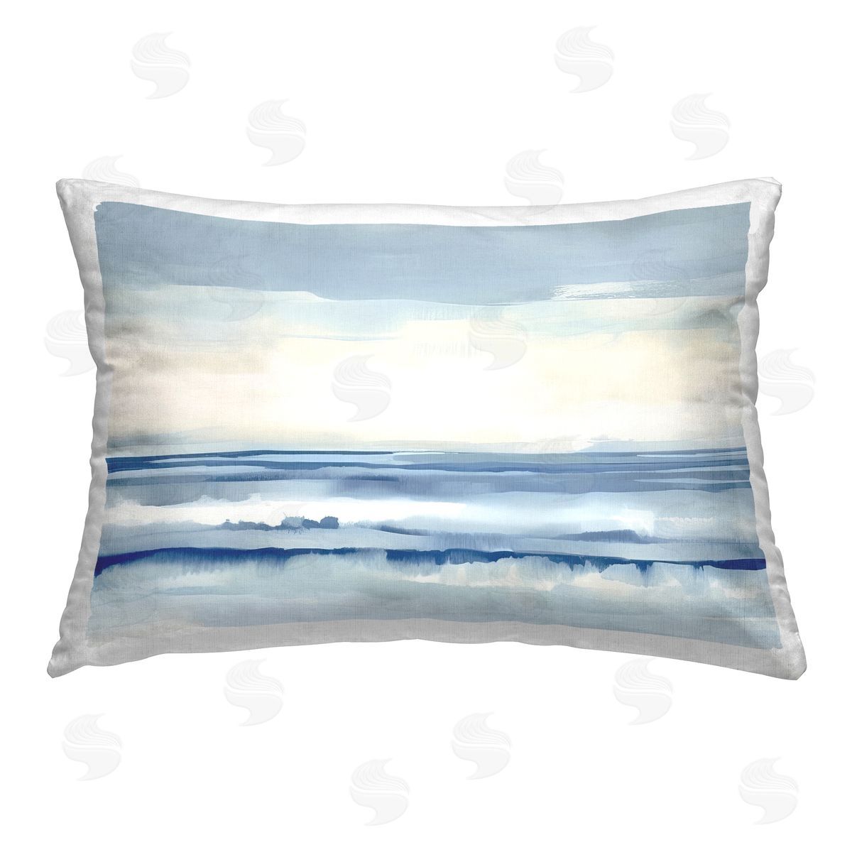 Irena Orlov Abstract Layered Beach Waves Printed Plush Polyester Throw Pillow