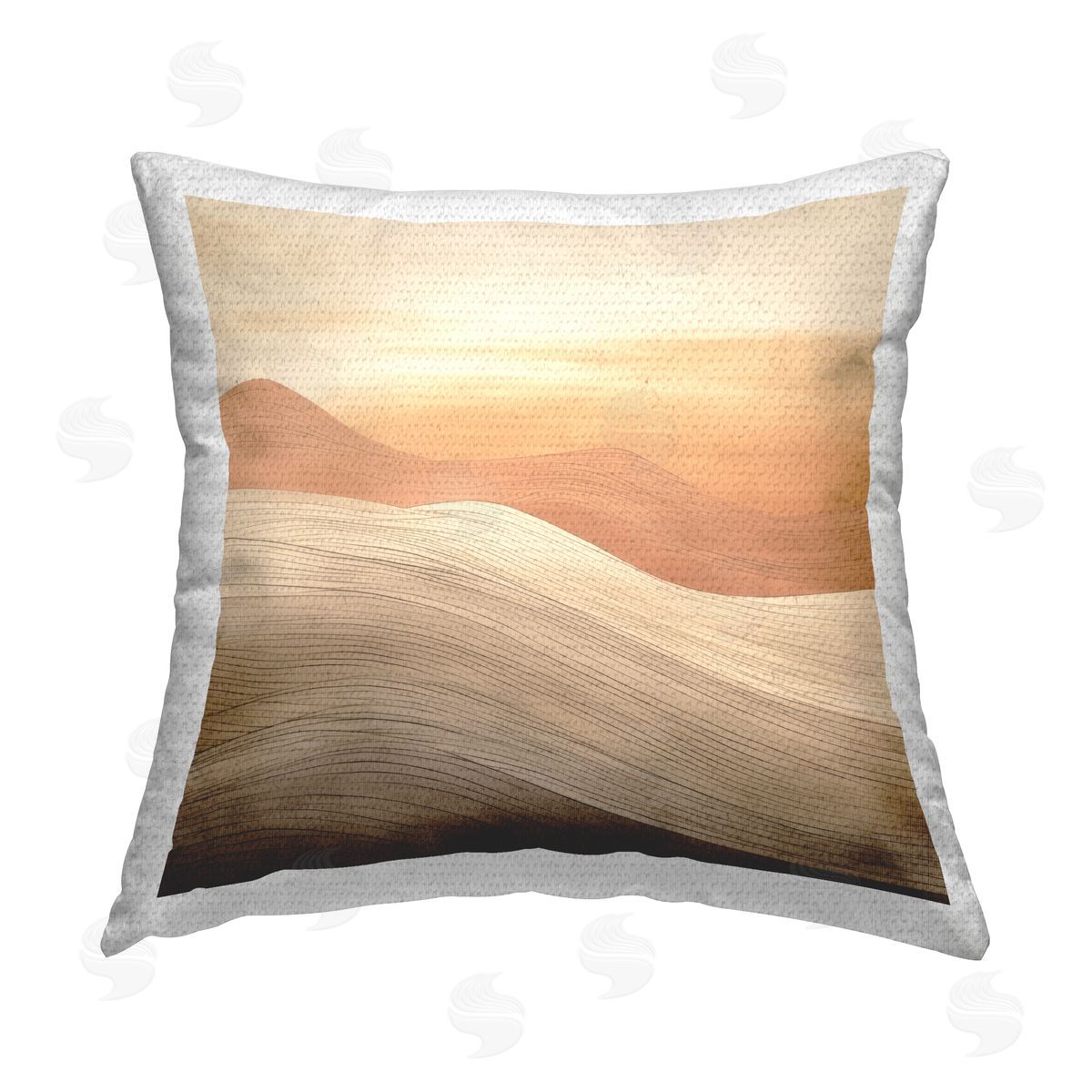 Irena Orlov Ombre Desert Dunes Outdoor Quick-Dry Polyester Printed Throw Pillow