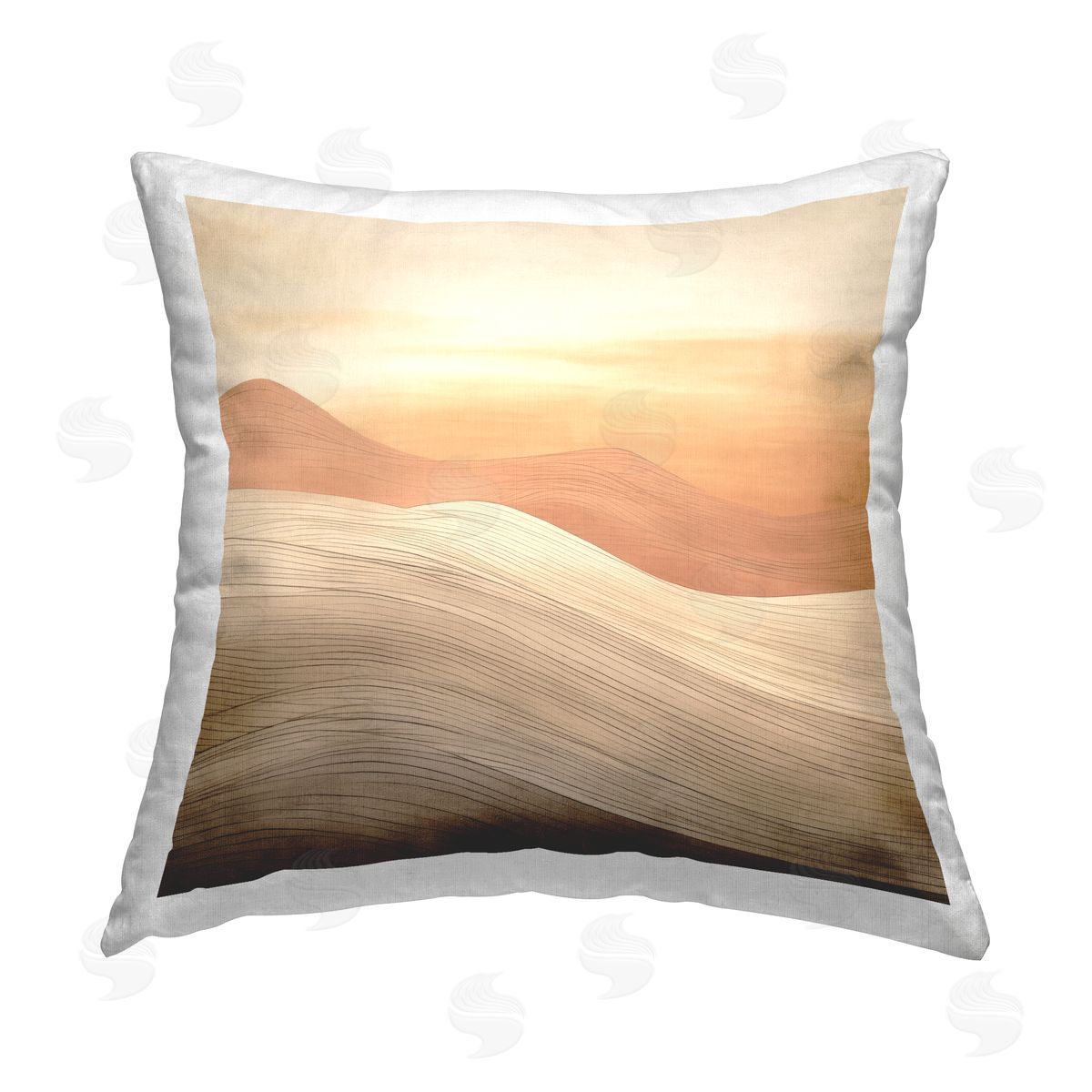 Irena Orlov Ombre Desert Dunes Printed Plush Polyester Throw Pillow