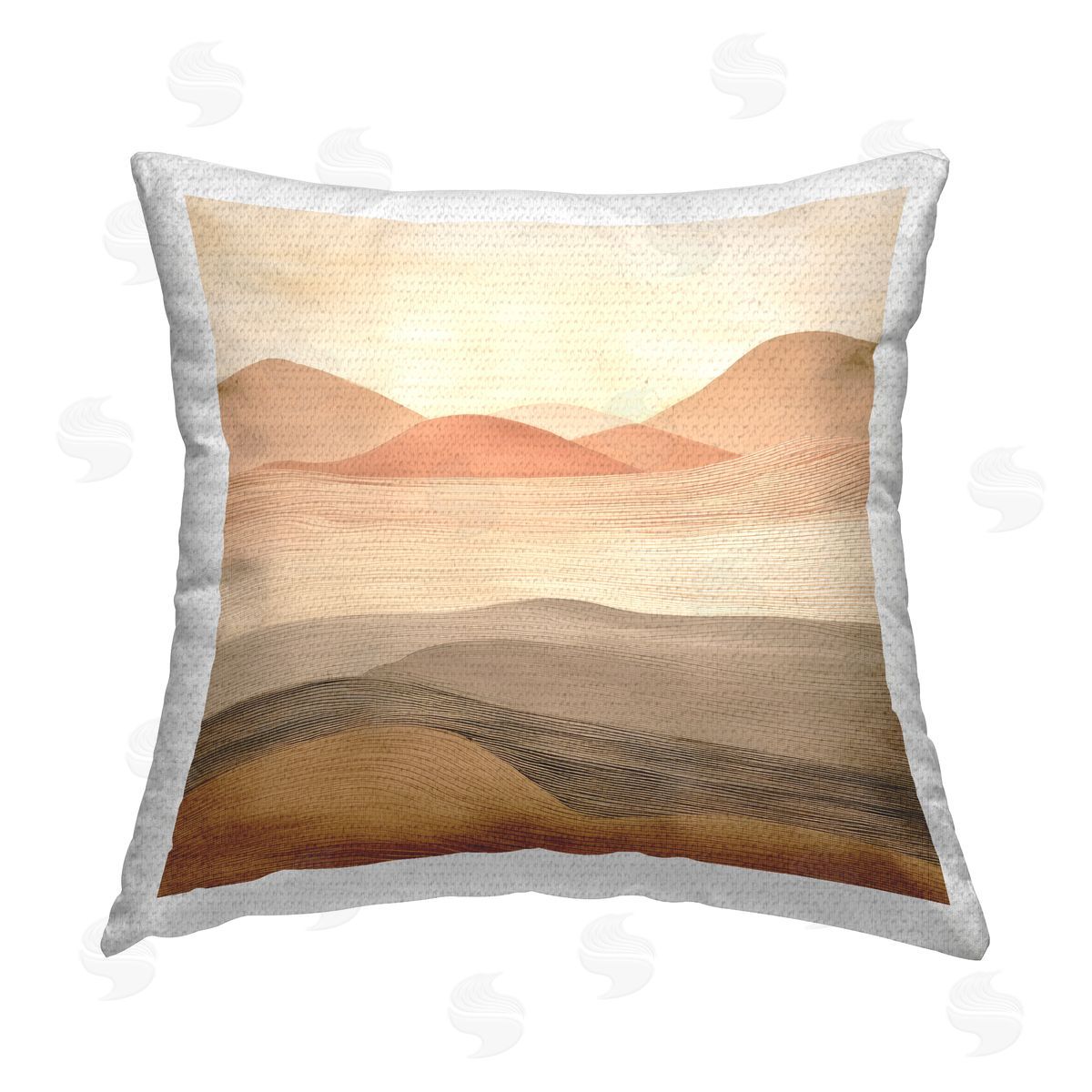 Irena Orlov Layered Sand Dunes Outdoor Quick-Dry Polyester Printed Throw Pillow
