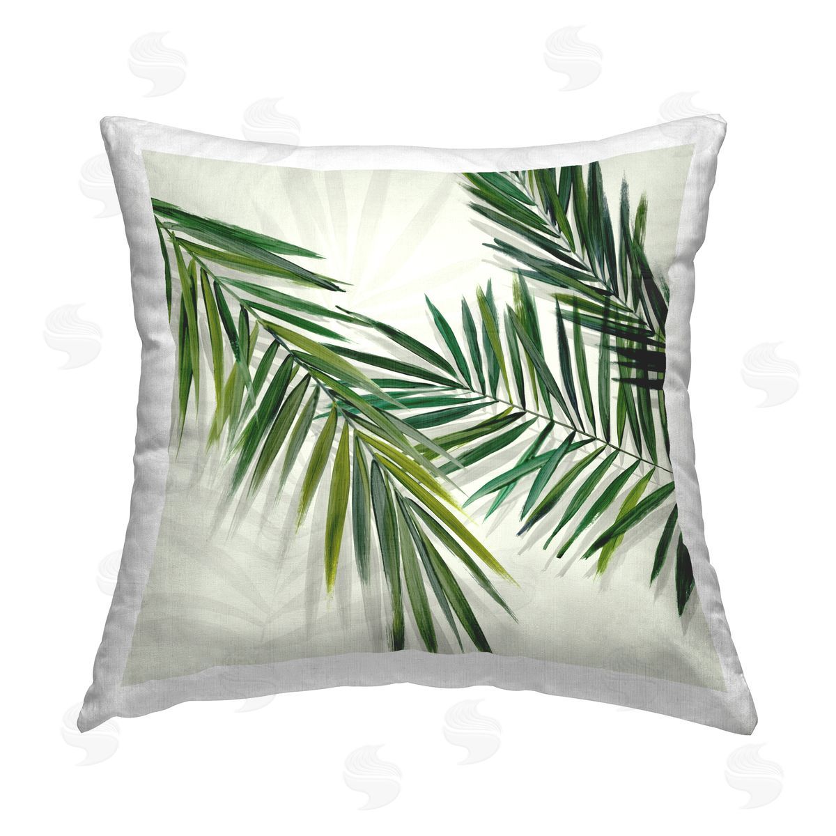 Hannah Dawson Tropical Palms with Shadows Printed Plush Polyester Throw Pillow