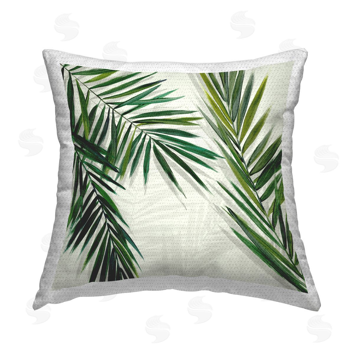 Hannah Dawson Restful Palms with Shadows Outdoor Quick-Dry Polyester Printed Throw Pillow
