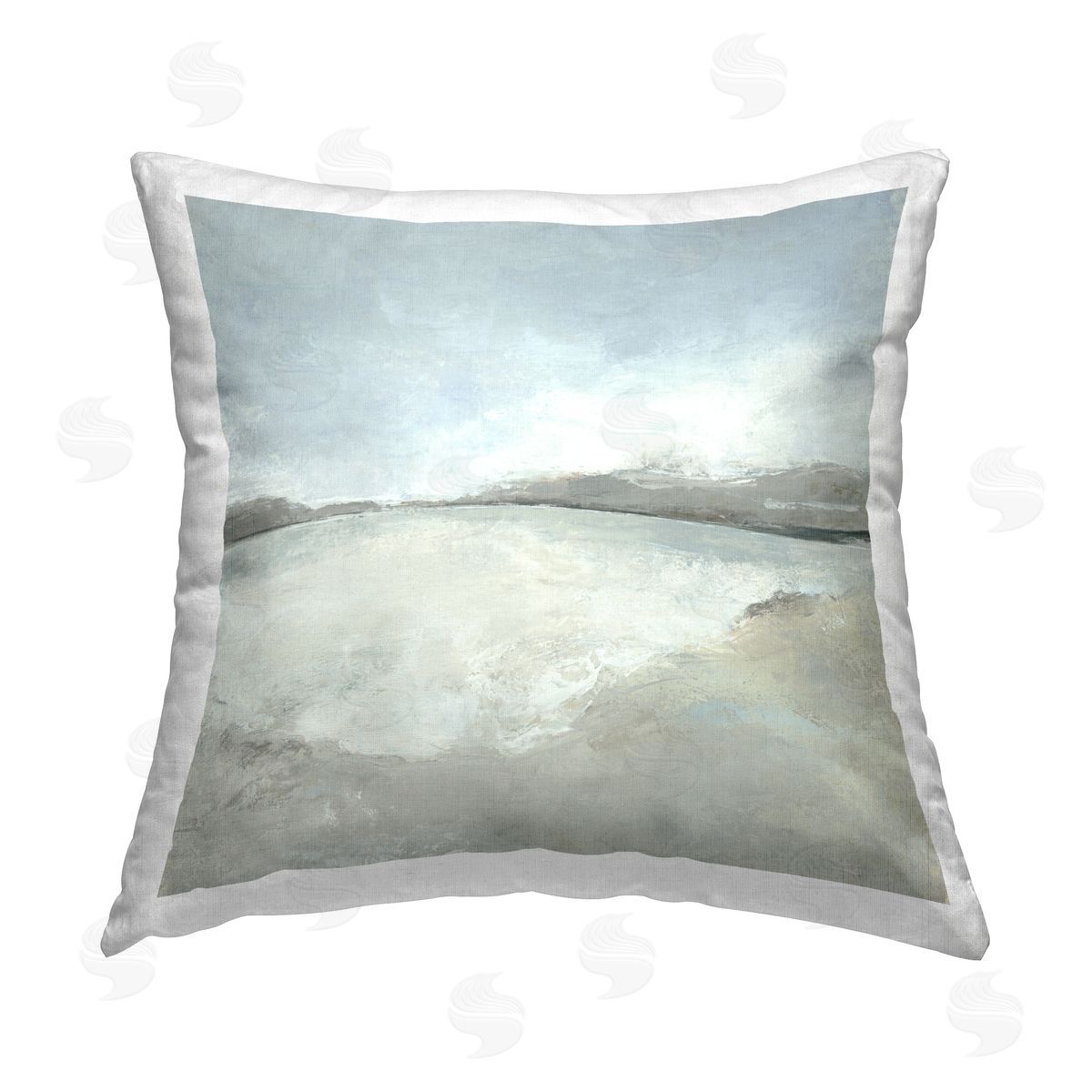 Hannah Dawson Abstract Distressed Beach Printed Plush Polyester Throw Pillow