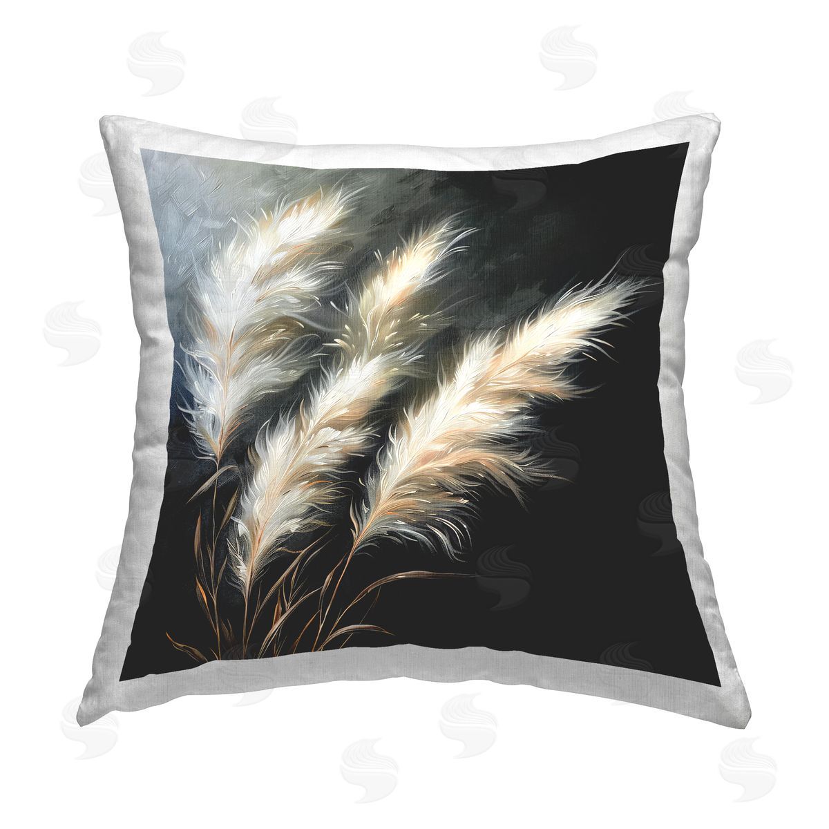 Raymond Powers Wispy Wheat Stalks Printed Plush Polyester Throw Pillow