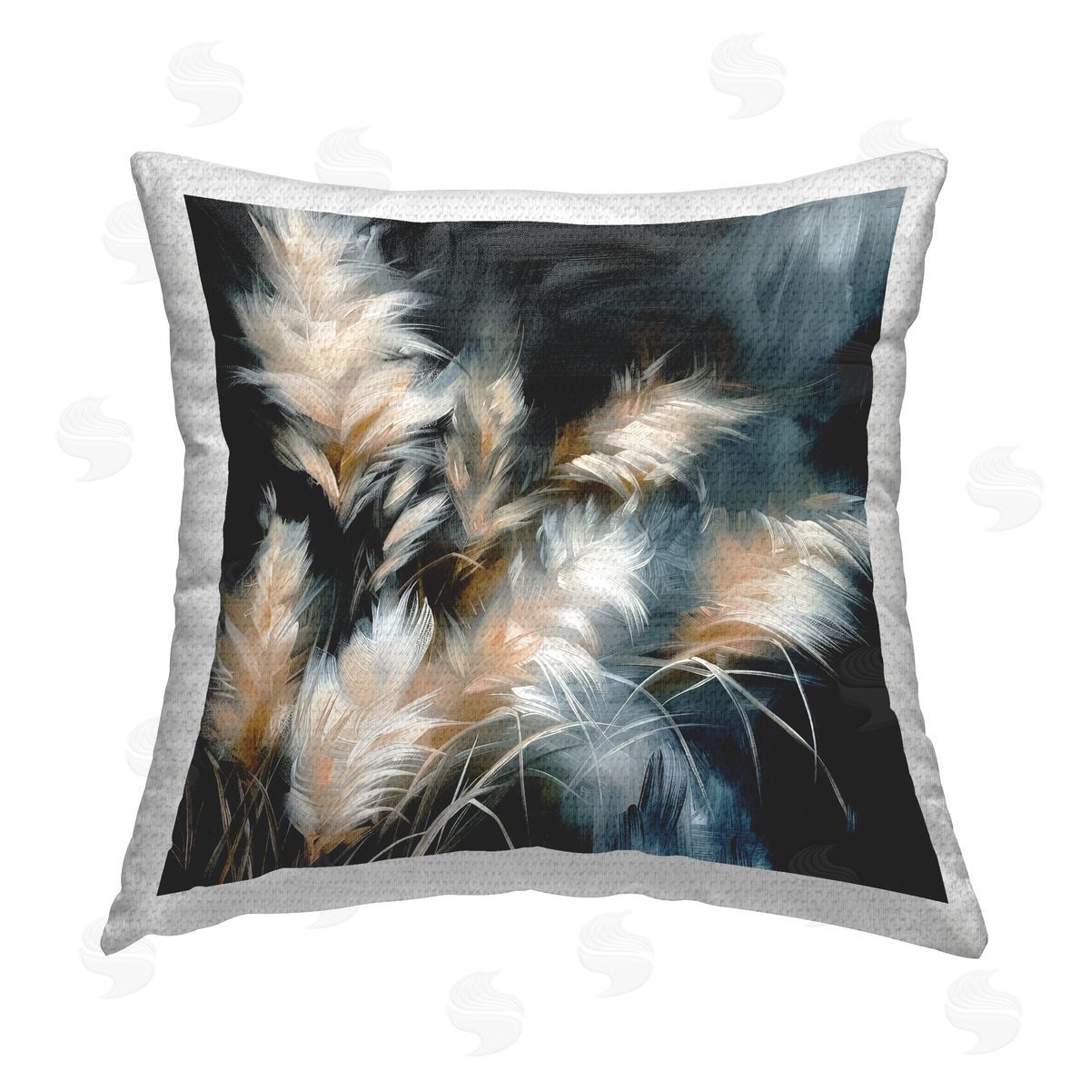 Raymond Powers Feathery Windblown Wheat Outdoor Quick-Dry Polyester Printed Throw Pillow