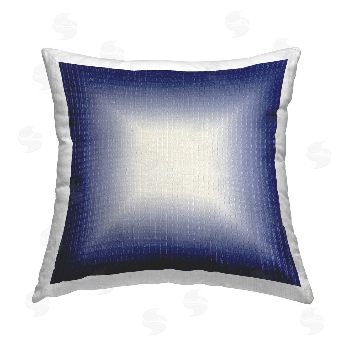 Michael Willett Blue Ombre Fade Printed Plush Polyester Throw Pillow