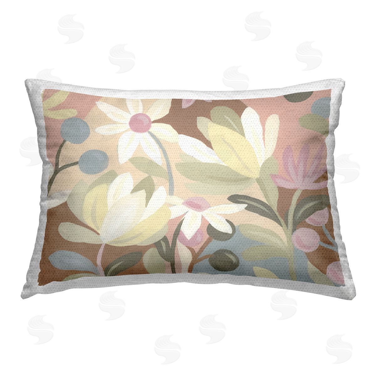 June Erica Vess Modern Tangled Blooms Outdoor Quick-Dry Polyester Printed Throw Pillow