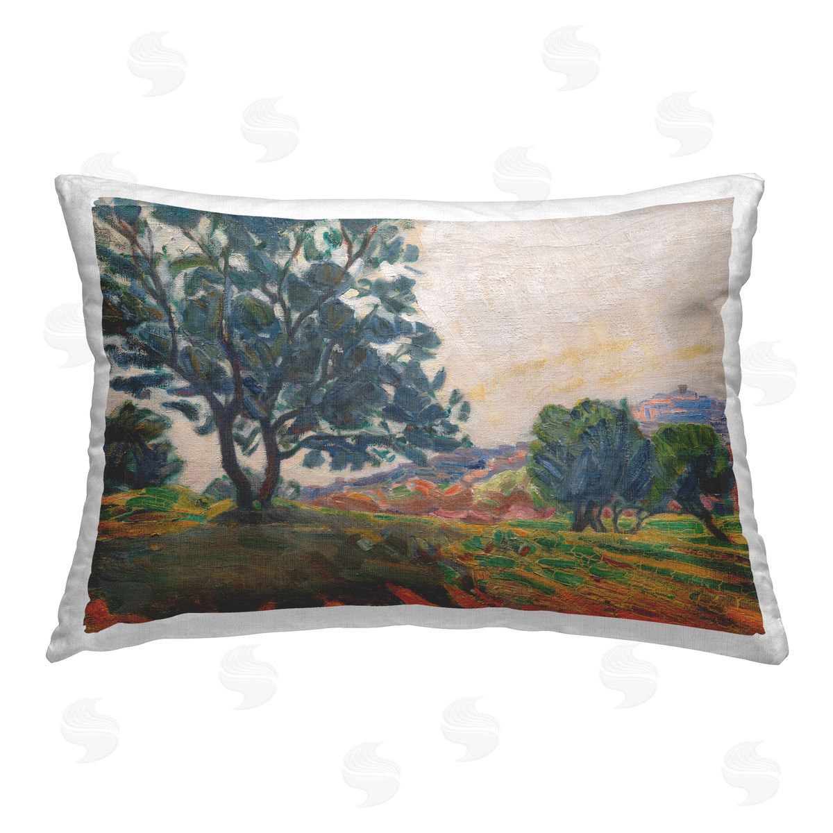 Niels Larsen Stevns Tree in Shadow Printed Plush Polyester Throw Pillow