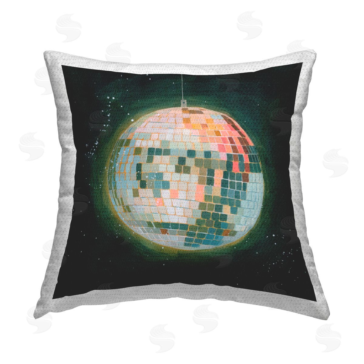 Grace Popp Disco Ball in Space Outdoor Quick-Dry Polyester Printed Throw Pillow