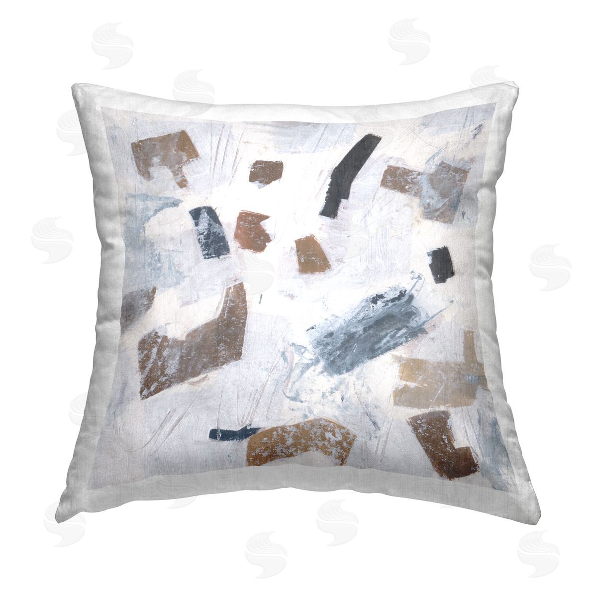 Melissa Wang Dappled Abstract Forms Printed Plush Polyester Throw Pillow