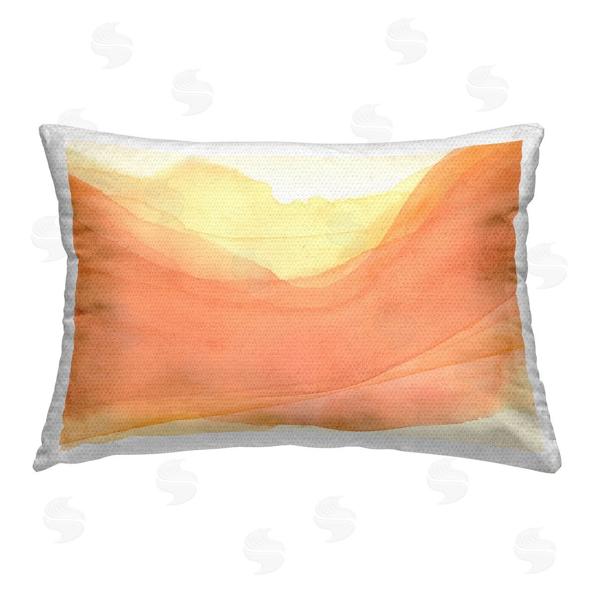 Grace Popp Orange Splash Wave Outdoor Quick-Dry Polyester Printed Throw Pillow