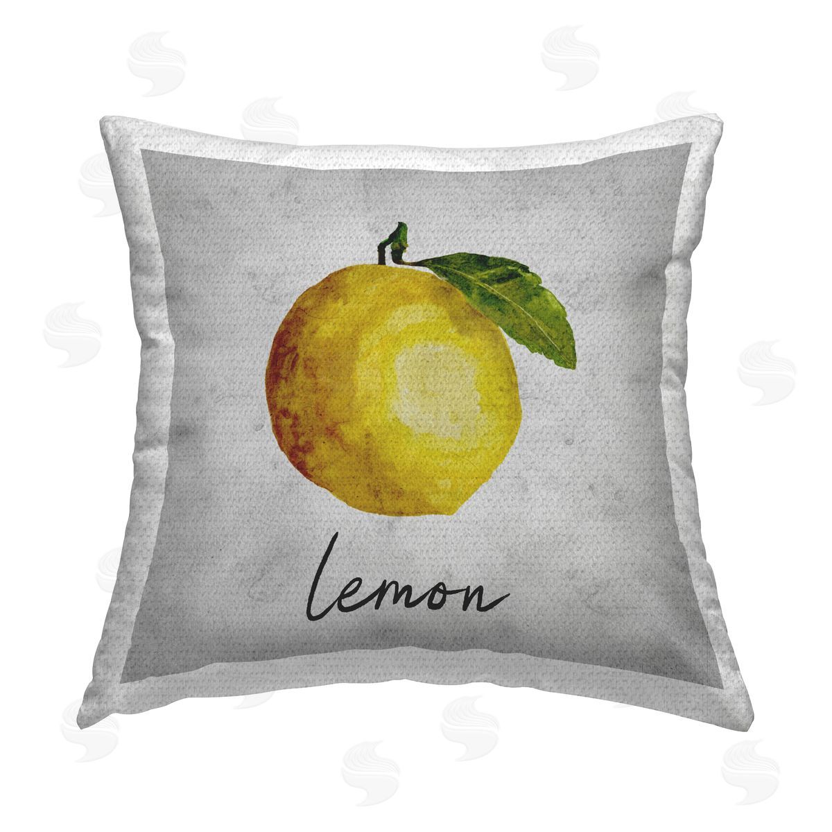 Regina Moore Kitchen Lemon with Leaf Outdoor Quick-Dry Polyester Printed Throw Pillow