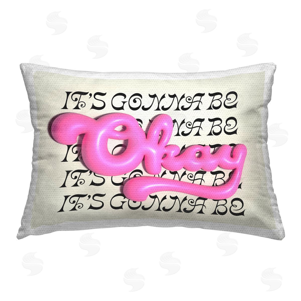 Victoria Barnes Gonna Be Okay Typography Outdoor Quick-Dry Polyester Printed Throw Pillow