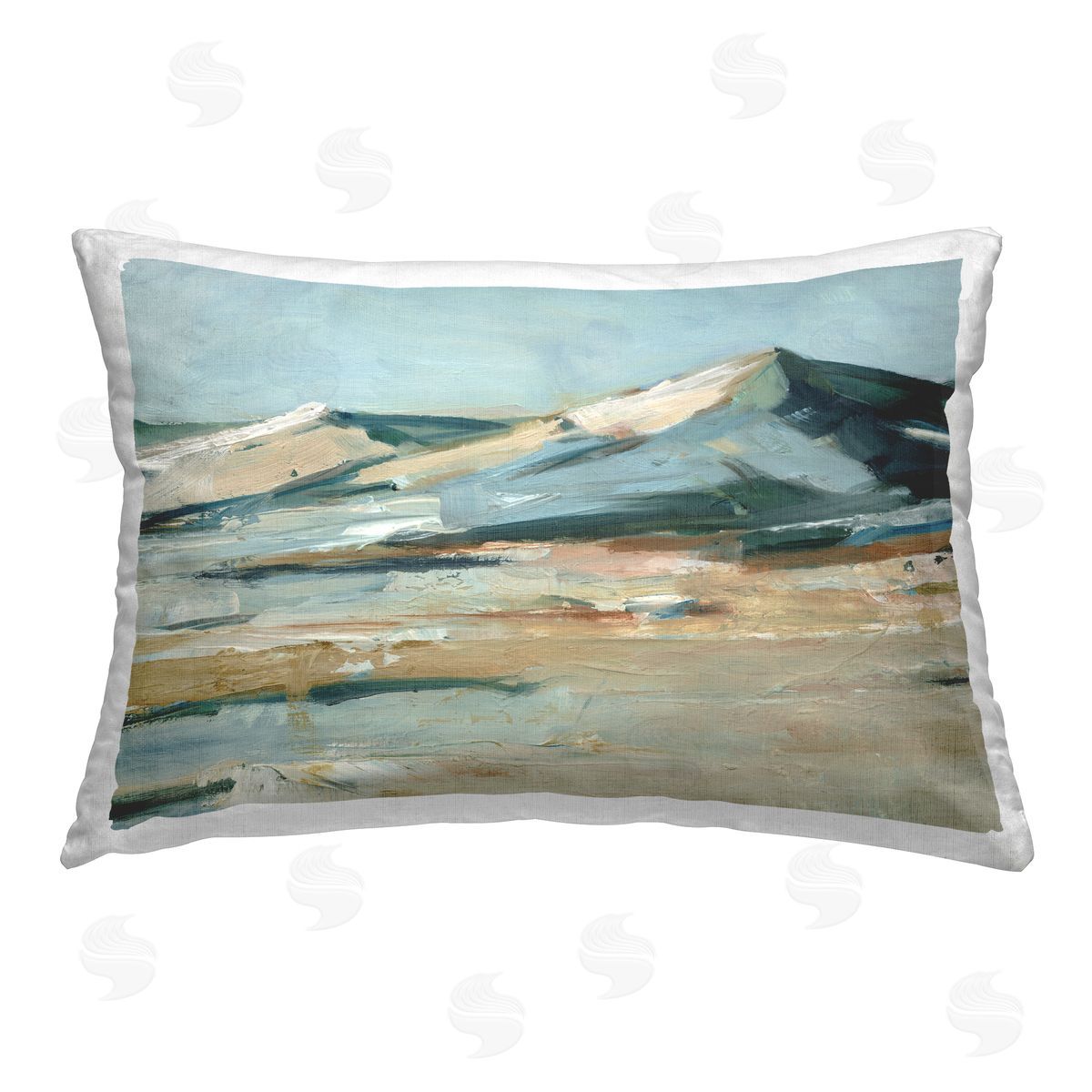 Ethan Harper Desert Mountain Dunes Printed Plush Polyester Throw Pillow