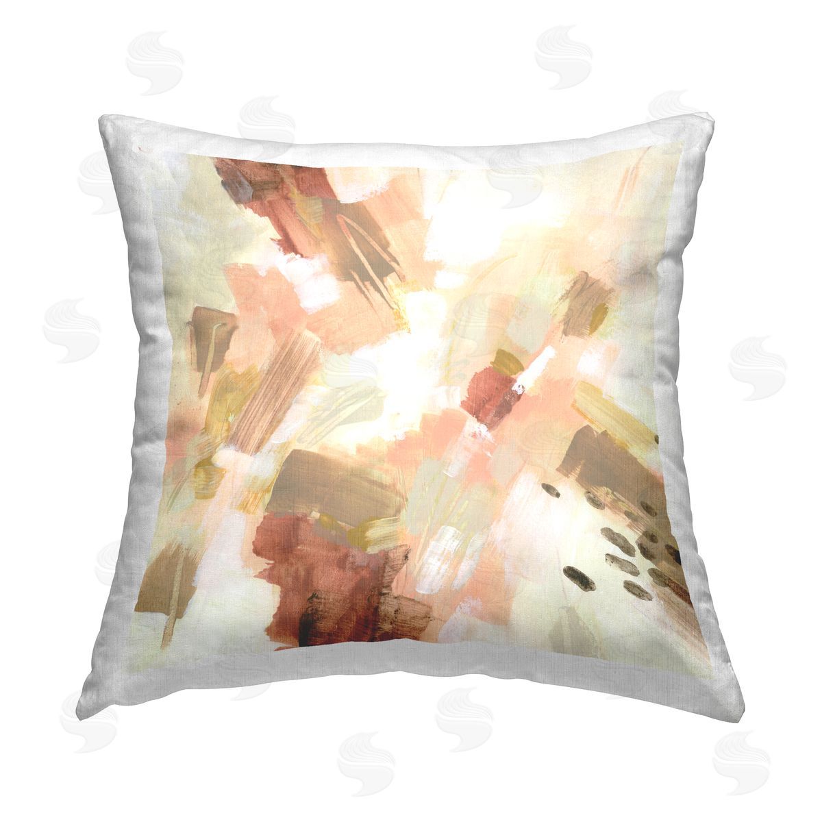 June Erica Vess Pale Abstract with Speckles Printed Plush Polyester Throw Pillow