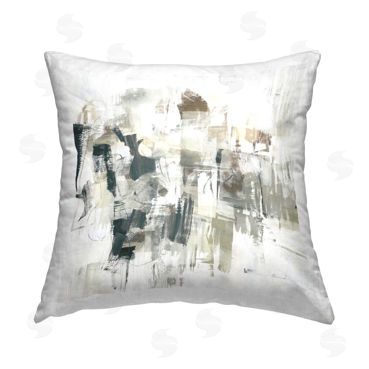 June Erica Vess Streaked Paint Strokes Printed Plush Polyester Throw Pillow