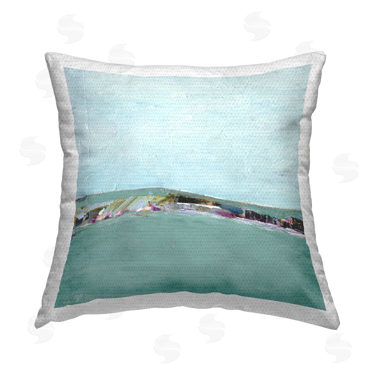 Ethan Harper Abstract Ocean Island Outdoor Quick-Dry Polyester Printed Throw Pillow