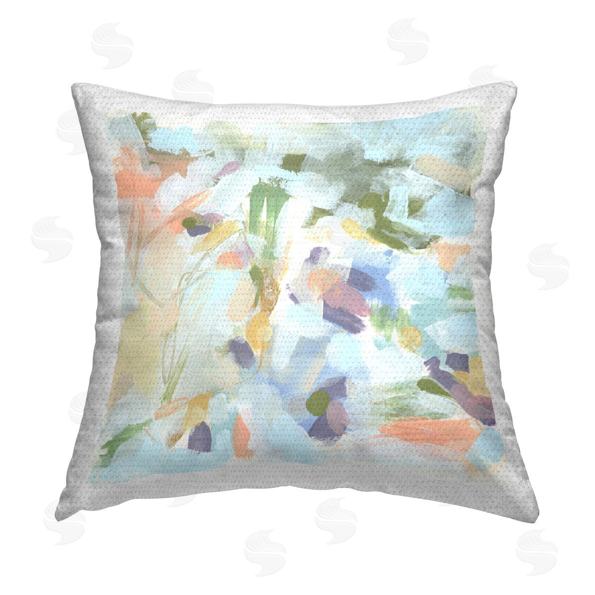 June Erica Vess Chaotic Pastel Impression Outdoor Quick-Dry Polyester Printed Throw Pillow