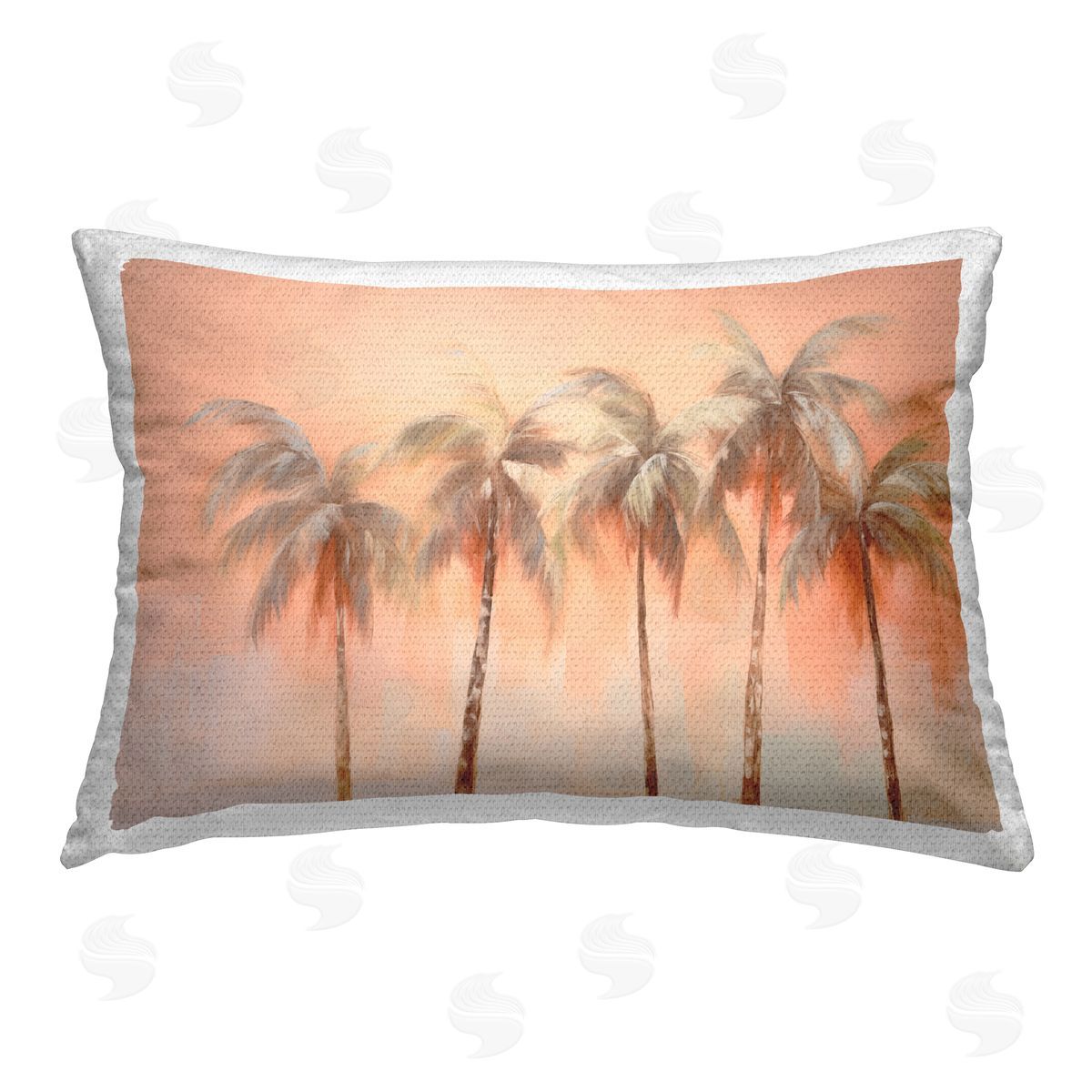 Arlington Prints Soft Palm Tree Lineup Outdoor Quick-Dry Polyester Printed Throw Pillow