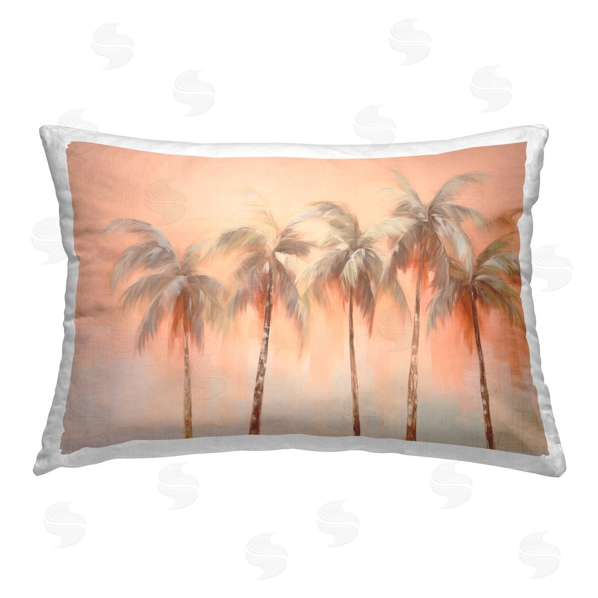 Arlington Prints Soft Palm Tree Lineup Printed Plush Polyester Throw Pillow