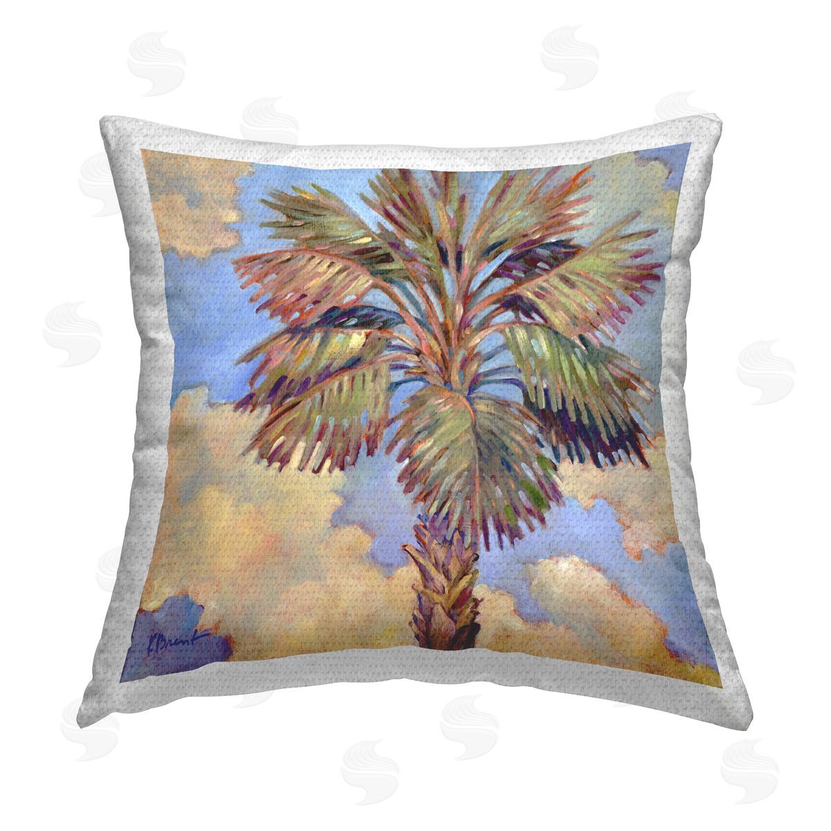 Paul Brent Santa Rosa Palm Outdoor Quick-Dry Polyester Printed Throw Pillow