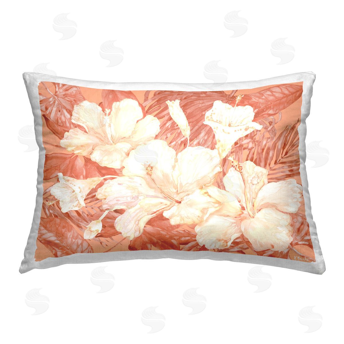 Paul Brent Bright Hibiscus Bundle Printed Plush Polyester Throw Pillow