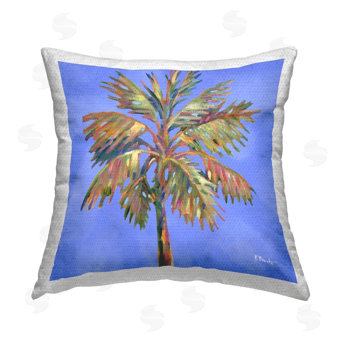 Paul Brent Tropical Bondi Palm Outdoor Quick-Dry Polyester Printed Throw Pillow