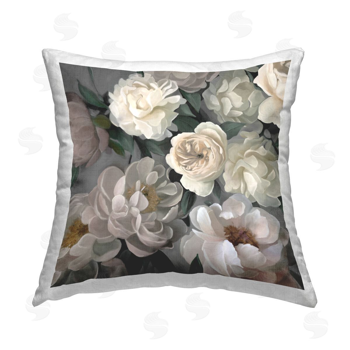 Carol Robinson Garden Glory Variety Printed Plush Polyester Throw Pillow