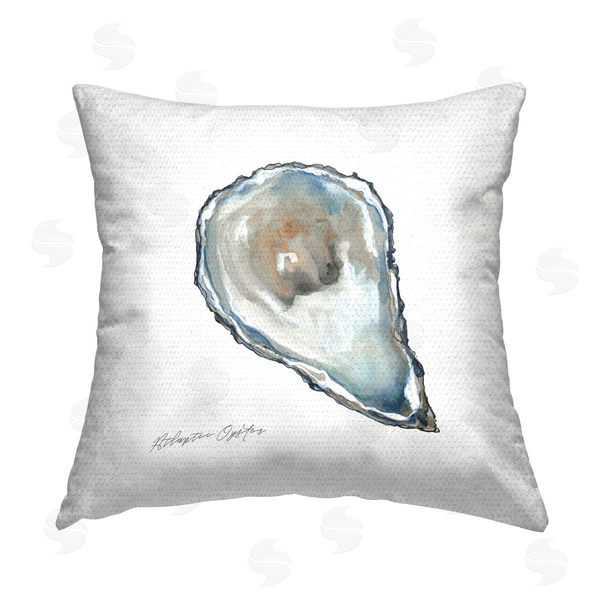 Carol Robinson Minimal Atlantic Oyster Outdoor Quick-Dry Polyester Printed Throw Pillow