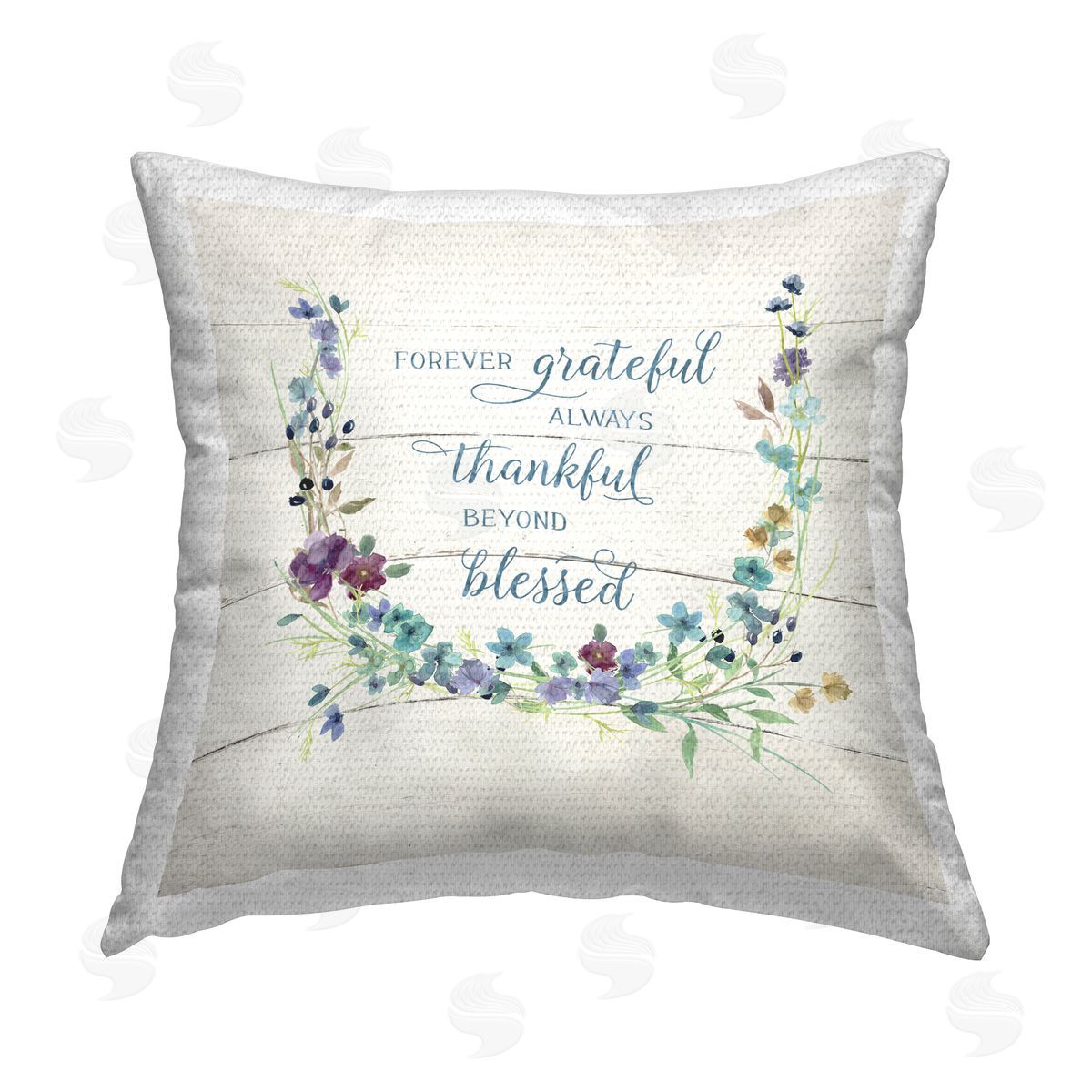Carol Robinson Beyond Blessed with Garland Outdoor Quick-Dry Polyester Printed Throw Pillow